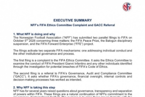 FIFA面临挪威足协严肃指控：紧急调查和平奖争议、巴洛贡疑案及FFE项目问题